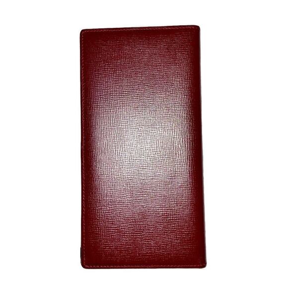 Vintage Cartier Burgundy Leather Bifold Wallet NWOT - Picture 8 of 14